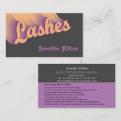 Funky trendy Retro farbenfrohe Lashes Logo Visitenkarte (Vorne/Hinten)