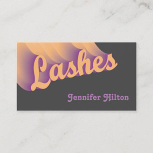 Funky trendy Retro farbenfrohe Lashes Logo Visitenkarte