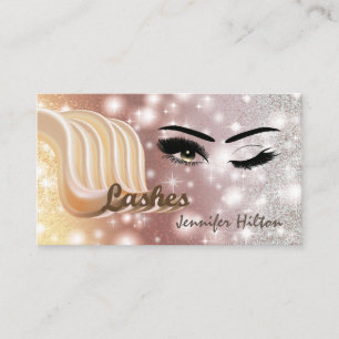 Funky trendy Retro farbenfrohe Lashes Logo Visitenkarte