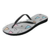 Funky Triangle Pastellfarben Flip Flops Badesandalen (Schrägansicht)