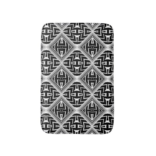 Funky Tribal Pattern Bath Mat Badematte (Vorderseite Vertikal)