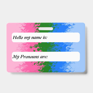 Funky Trippy anpassbare omniromantische Pride-Flag Ausweis