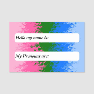 Funky Trippy anpassbare omniromantische Pride-Flag Namensschild