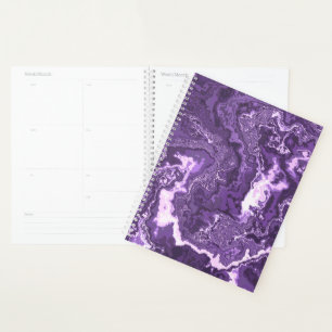 Funky Trippy Boho Hippie Monochrome Lila Marble Planer