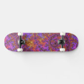 Funky Trippy Colorful Vibranaling Fraktal Skateboard (Horizontal)