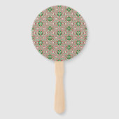 Funky Trippy Eclectic Boho Christmas Kaleidoscope Fächer (Rückseite)