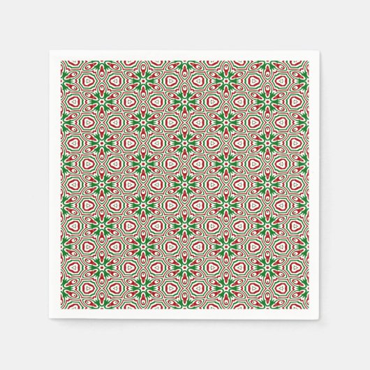 Funky Trippy Eclectic Boho Christmas Kaleidoscope Serviette (Vorderseite)