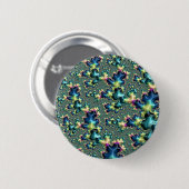 Funky Trippy Eclectic Boho Hippie Abstraktes Frakt Button (Vorne & Hinten)