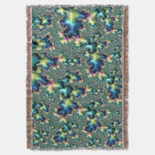 Funky Trippy Eclectic Boho Hippie Abstraktes Frakt Decke (Vorderseite Vertikal)