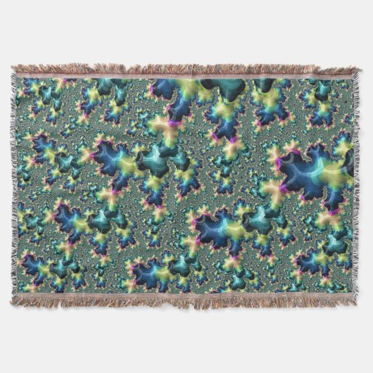 Funky Trippy Eclectic Boho Hippie Abstraktes Frakt Decke (Vorderseite)