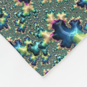 Funky Trippy Eclectic Boho Hippie Abstraktes Frakt Fleecedecke (Ecke)