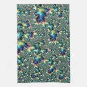 Funky Trippy Eclectic Boho Hippie Abstraktes Frakt Küchentuch (Vertikal)