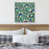 Funky Trippy Eclectic Boho Hippie Abstraktes Frakt Leinwanddruck (Insitu (Schlafzimmer))