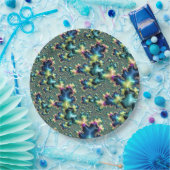Funky Trippy Eclectic Boho Hippie Abstraktes Frakt Pappteller (Party)