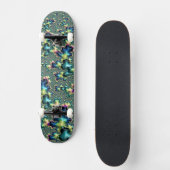 Funky Trippy Eclectic Boho Hippie Abstraktes Frakt Skateboard (Vorderseite)