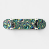 Funky Trippy Eclectic Boho Hippie Abstraktes Frakt Skateboard (Horizontal)