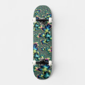 Funky Trippy Eclectic Boho Hippie Abstraktes Frakt Skateboard (Vorderseite)