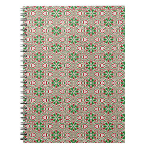 Funky Trippy Eklektischer Boho-Weihnachts-Kaleidos Notizblock