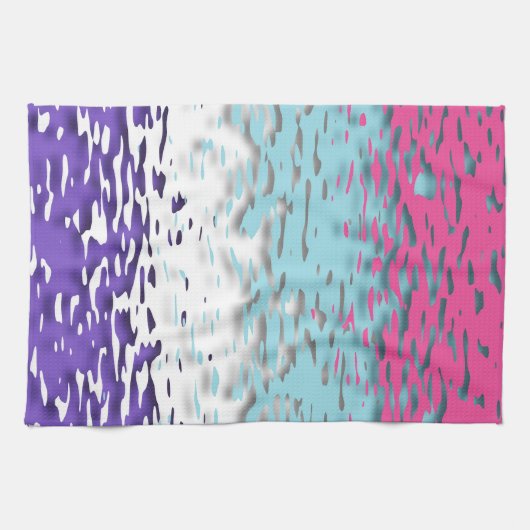 Funky Trippy Ripply Groovy Multisexuelle Pride-Fla Geschirrtuch (Horizontal)