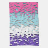 Funky Trippy Ripply Groovy Multisexuelle Pride-Fla Geschirrtuch (Vertikal)