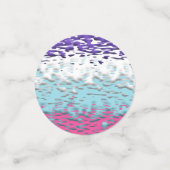 Funky Trippy Ripply Groovy Multisexuelle Pride-Fla Konfetti (Klein Vorderseite)