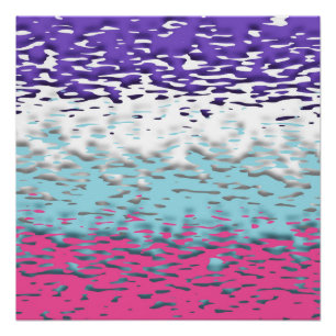 Funky Trippy Ripply Groovy Multisexuelle Pride-Fla Poster
