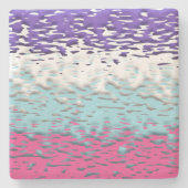 Funky Trippy Ripply Groovy Multisexuelle Pride-Fla Steinuntersetzer (Vorderseite)