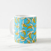 Funky Tropical Banana Muster Trendy Fruchtprint Kaffeetasse (Vorderseite Links)