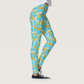 Funky Tropical Banana Print Trendy Frucht Gemuster Leggings (Rechts)