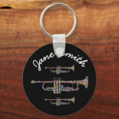 Funky trumpet musical instrument schlüsselanhänger (Vorderseite)