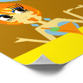 Funky Twins Pop Art Poster (Ecke)