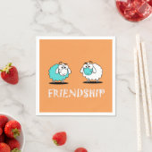Funky Two Sheep Friendship Paper Napkin Serviette (Beispiel)