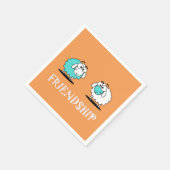 Funky Two Sheep Friendship Paper Napkin Serviette (Ecke)