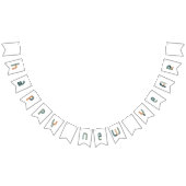 Funky Typografy Happy New Year Design Wimpelkette (Alle)