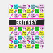 FUNKY UND CHIC PERSONALISIERT HAIR STYLISY FLEECEDECKE (Vorderseite)