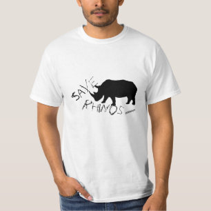 Funky und stilvoll Gerettet Rhinos T - Shirt Top