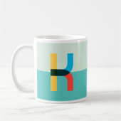 Funky Unique Colorful Letter K Tasse (Links)