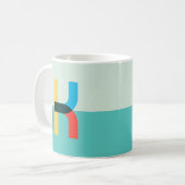 Funky Unique Letter K Personalisierte Kaffee-Tasse Kaffeetasse (Vorderseite Links)