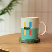 Funky Unique Letter K Personalisierte Kaffee-Tasse Kaffeetasse