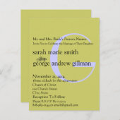 Funky UpBeat Moderne Monogram Wedding Einladung (Vorne/Hinten)