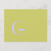 Funky UpBeat Moderne Monogram Wedding Einladung (Rückseite)