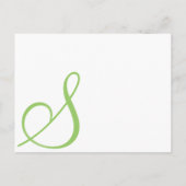 Funky UpBeat Moderne Monogram Wedding Einladung (Rückseite)