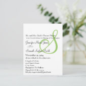 Funky UpBeat Moderne Monogram Wedding Einladung (Stehend Vorderseite)