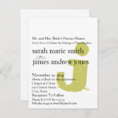 Funky UpBeat Moderne Monogram Wedding Einladung (Vorne/Hinten)