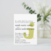 Funky UpBeat Moderne Monogram Wedding Einladung (Stehend Vorderseite)