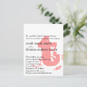 Funky UpBeat Moderne Monogram Wedding Einladung (Stehend Vorderseite)