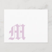 Funky UpBeat Moderne Monogram Wedding Einladung (Rückseite)