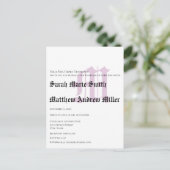 Funky UpBeat Moderne Monogram Wedding Einladung (Stehend Vorderseite)