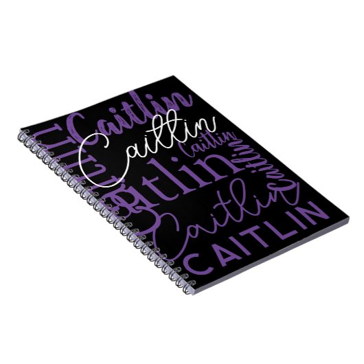 Funky Urban Name Spiral Notebook Notizblock (Rechte Seite)