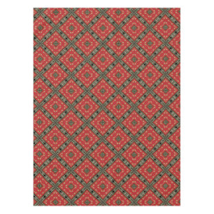 Funky verziertes schwarzes Gold+Rote Tischdecke